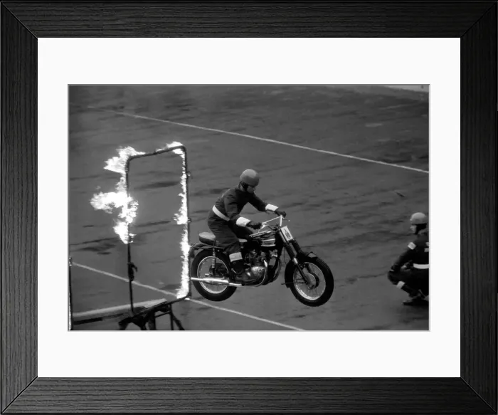 Framed Print : Action. Motorsport. I. O. M. TT. Races. Royal Marines Motor Cycle Display Squad Framed Print : Action. Motorsport. I. O. M. TT. Races. Royal Marines Motor Cycle Display Squad