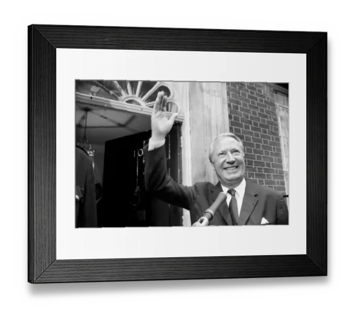 Framed Print : Ted Heath arrives at no 10. The new Prime Minister arriving at No 10 Downing Street for