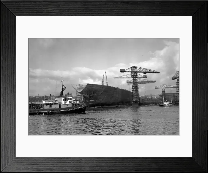 Framed Print : 250, 000 ton tanker. The S. S. iEsso NorthumbriaI a 250, 000 ton tanker built on the Tyne