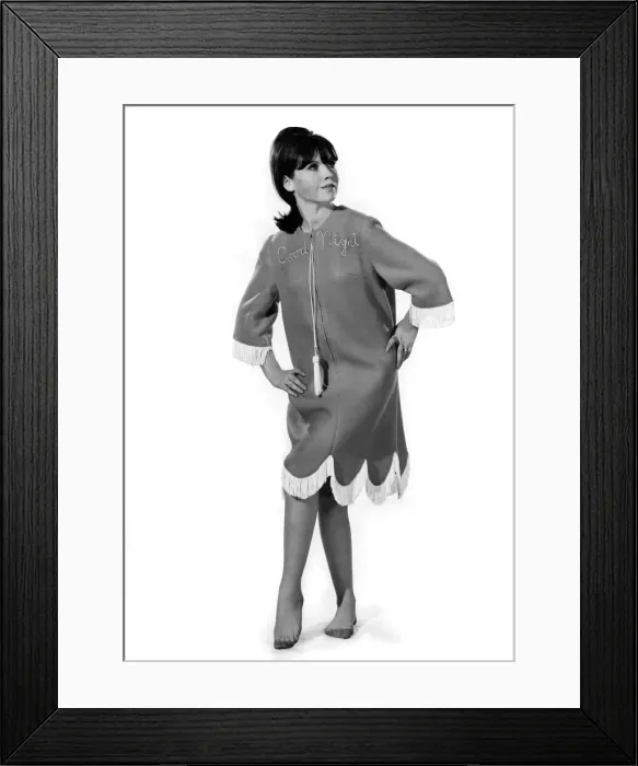 Framed Print : Reveille Fashions: Rosemary Bell wearing scalloped night dress. December 1964 P007582 Framed Print : Reveille Fashions: Rosemary Bell wearing scalloped night dress. December 1964 P007582