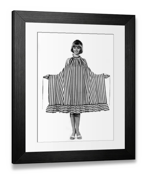 Framed Print : Reveille Fashions: Margaret Lorraine modeling the latest design in beach wear