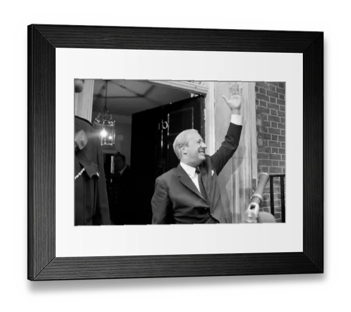 Framed Print : Ted Heath arrives at no 10. The new Prime Minister arriving at No 10 Downing Street for Framed Print : Ted Heath arrives at no 10. The new Prime Minister arriving at No 10 Downing Street for