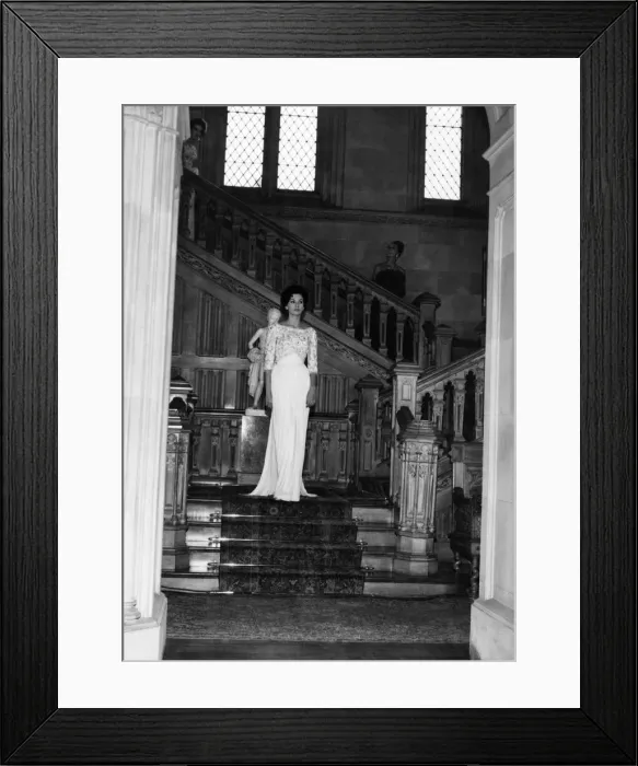 Framed Print : Fashions 1960 s: Fashion show at High Clere Castle, home of Lord Carnarvon