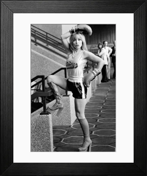 Framed Print : Glamour. Fashions Etams Susan Shaw. January 1975 75-00253-004