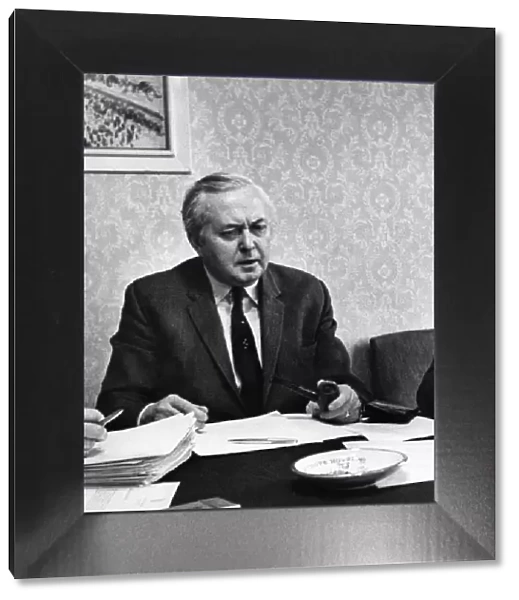 Leader of the Opposition Harold Wilson pictured during the protracted negotiations about
