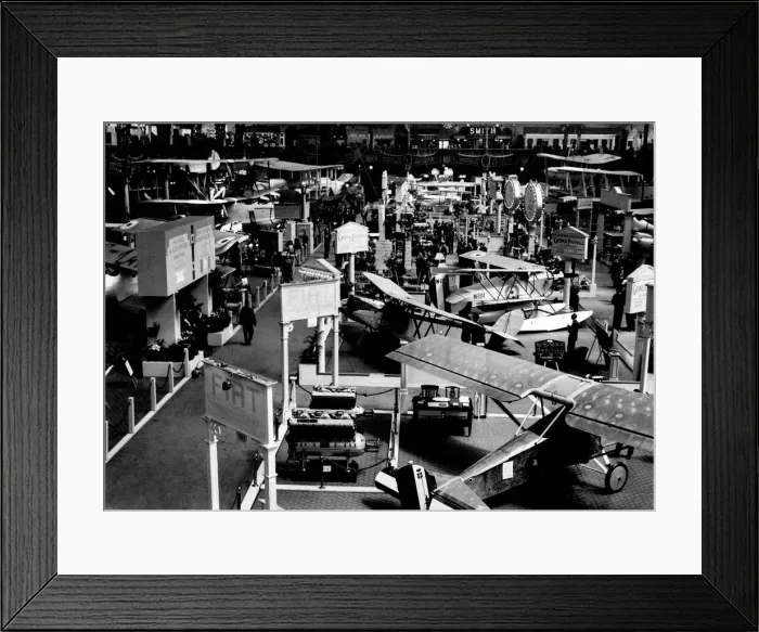 Framed Print : General view of the Aero Exhibition at Olympia July 1929 Local Caption Framed Print : General view of the Aero Exhibition at Olympia July 1929 Local Caption