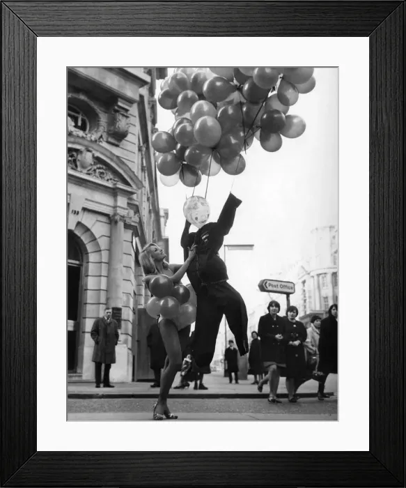 Framed Print : Donna the balloon girl launches a most unusual low-Flying aircraft
