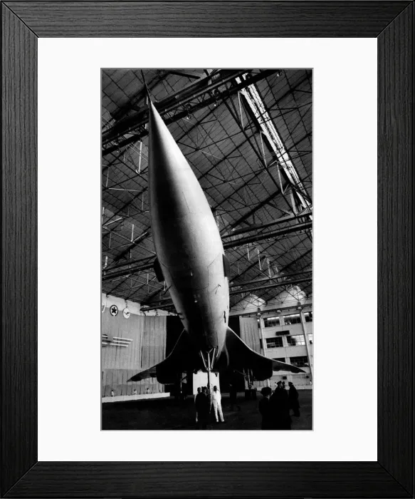 Framed Print : The Concorde 001 in the hangar at Toulouse today. December 1967 P004678 Framed Print : The Concorde 001 in the hangar at Toulouse today. December 1967 P004678