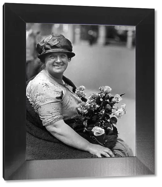 Mrs Weekes, who has been a flower woman for 30 years but not all the time at the circus