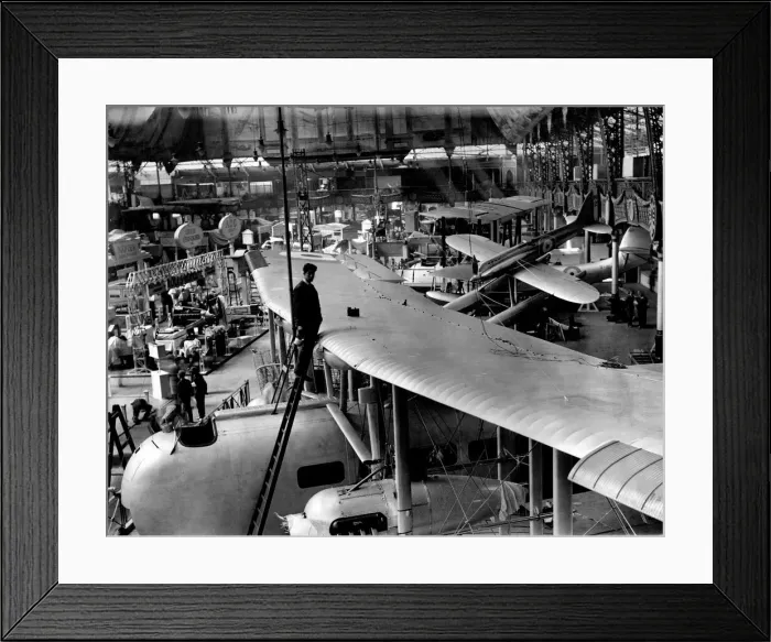 Framed Print : General view of the Aero Exhibition at Olympia. July 1929 P004675 Framed Print : General view of the Aero Exhibition at Olympia. July 1929 P004675