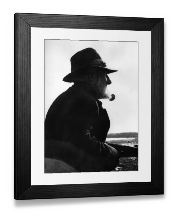 Framed Print : An old Portleven fisherman enjoys his pipe and his memories of the record catches of Framed Print : An old Portleven fisherman enjoys his pipe and his memories of the record catches of