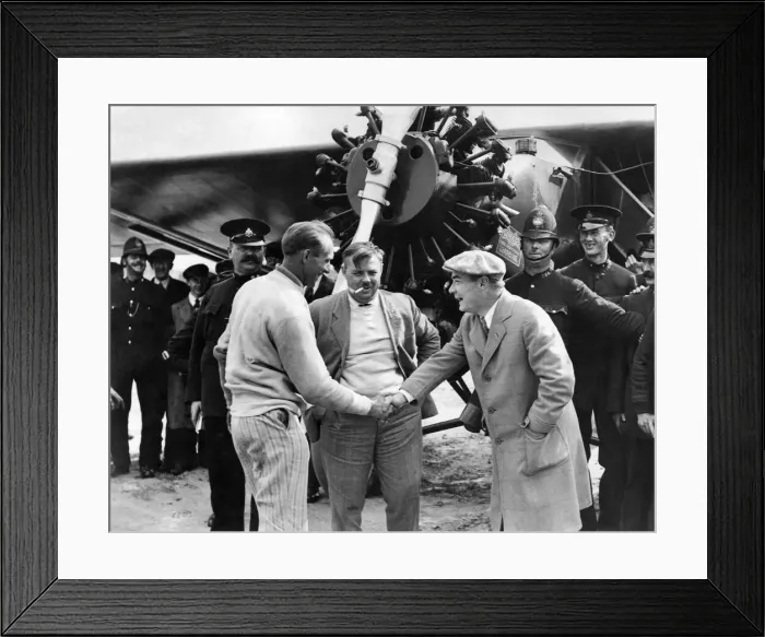 Framed Print : Atlantic Flight in Round-The-World Attempt The monoplane
