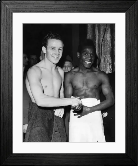 Framed Print : Mccarthy: Ankrah Weigh-in. Sammy McCarthy (Featherweight champion of Great Britain Framed Print : Mccarthy: Ankrah Weigh-in. Sammy McCarthy (Featherweight champion of Great Britain