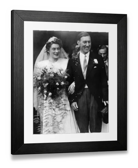Framed Print : Yorkshire Cricketer Married: The wedding took place at Denby near Derby to-day (Thursday Framed Print : Yorkshire Cricketer Married: The wedding took place at Denby near Derby to-day (Thursday