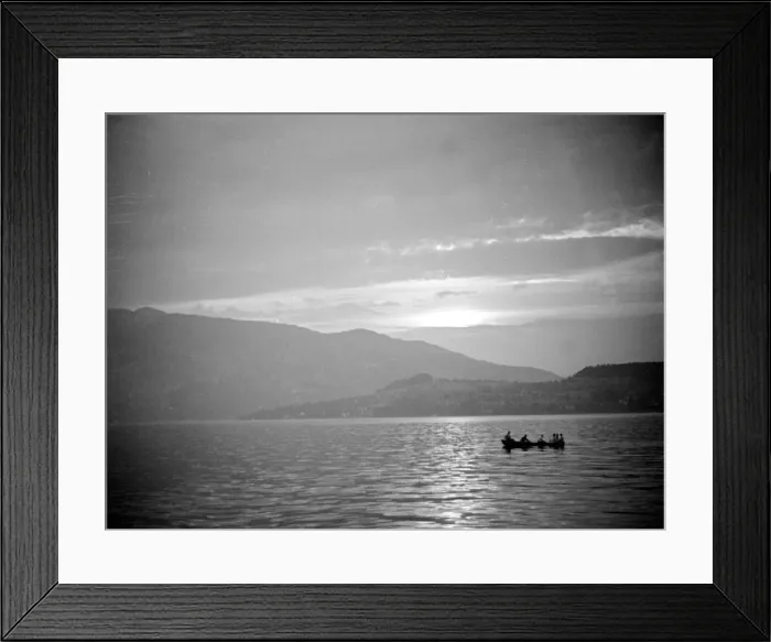 Framed Print : Boating on a ~Alpine lake Switzerland August 1936 Framed Print : Boating on a ~Alpine lake Switzerland August 1936