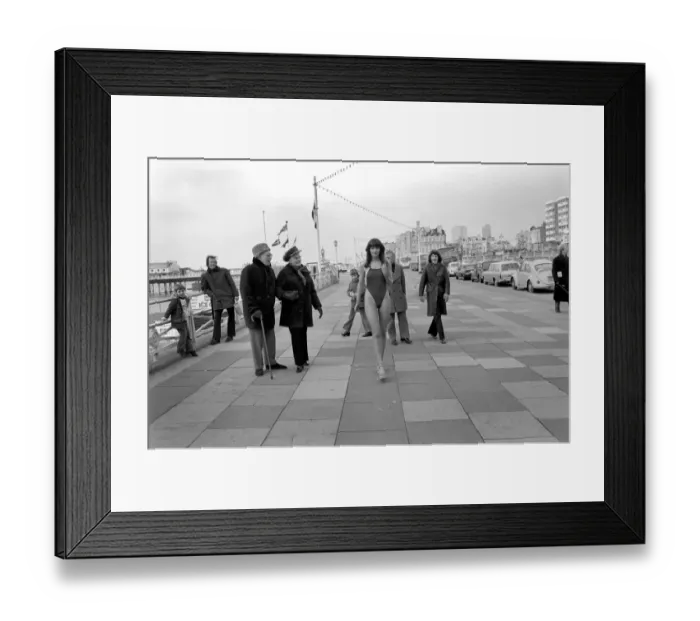 Framed Print : Glamour model Felicity Jane wearing the Thong in Brighton (Saturday)