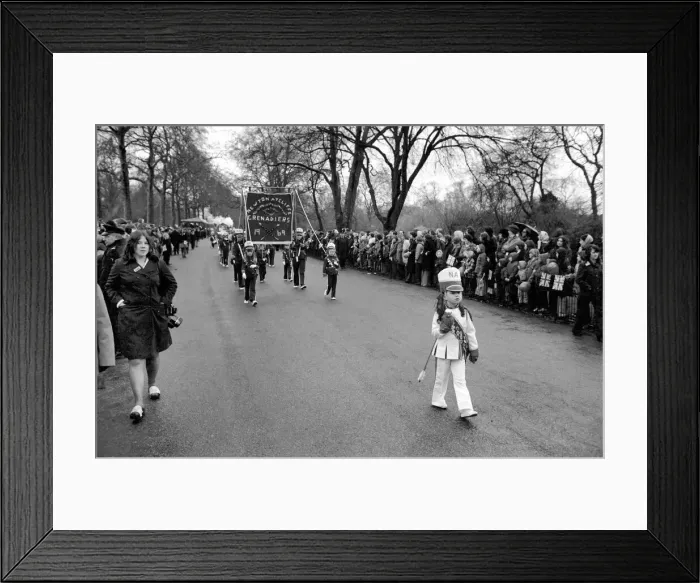 Framed Print : The Easter parade, Battersea Park. Totally blind in one eye Framed Print : The Easter parade, Battersea Park. Totally blind in one eye