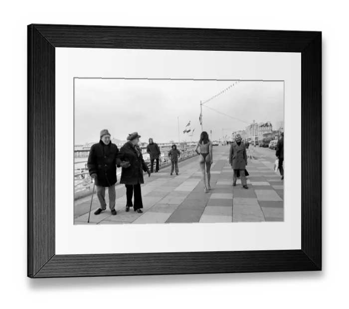 Framed Print : Glamour model Felicity Jane wearing the Thong in Brighton (Saturday)