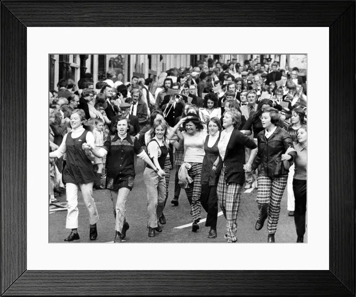 Framed Print : Durham Miners Gala - Young girls enjoy the parade Framed Print : Durham Miners Gala - Young girls enjoy the parade