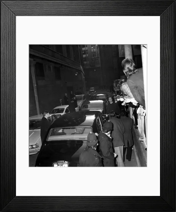 Framed Print : Demonstrators outside the T. U. C. offices in central London Framed Print : Demonstrators outside the T. U. C. offices in central London