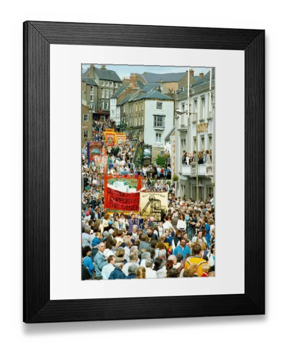 Framed Print : Durham Miners Gala - Crowds take part in the Gala Framed Print : Durham Miners Gala - Crowds take part in the Gala