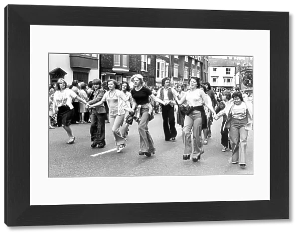 Durham Miners Gala - Young girls have a ball during the gala