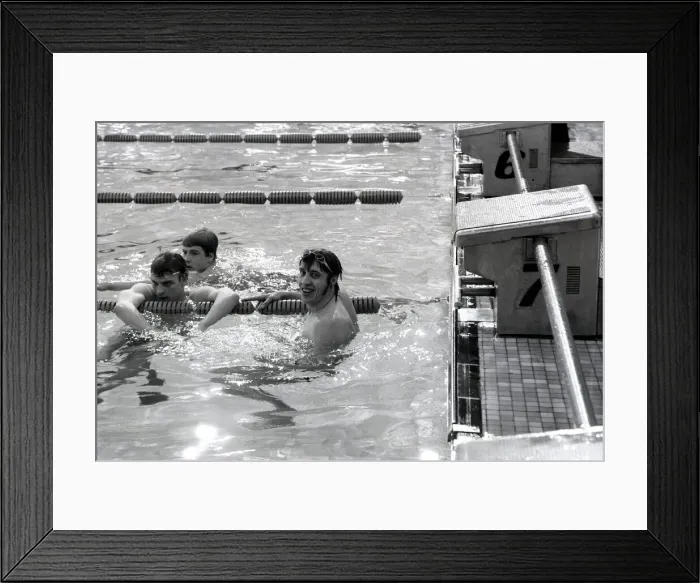 Framed Print : Coca-Cola International Swimming Championships. Brian Brinkley regaining his breath after Framed Print : Coca-Cola International Swimming Championships. Brian Brinkley regaining his breath after