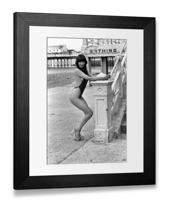 Framed Print : Glamour model Felicity Jane wearing the Thong in Brighton (Saturday)