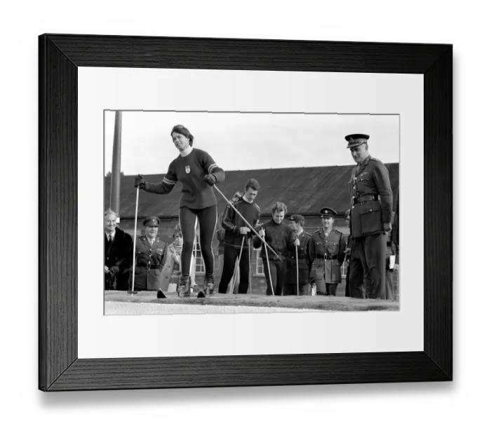 Framed Print : Military: Army: The Army in Aldershot has built the longest synthetic ski-slope in London Framed Print : Military: Army: The Army in Aldershot has built the longest synthetic ski-slope in London