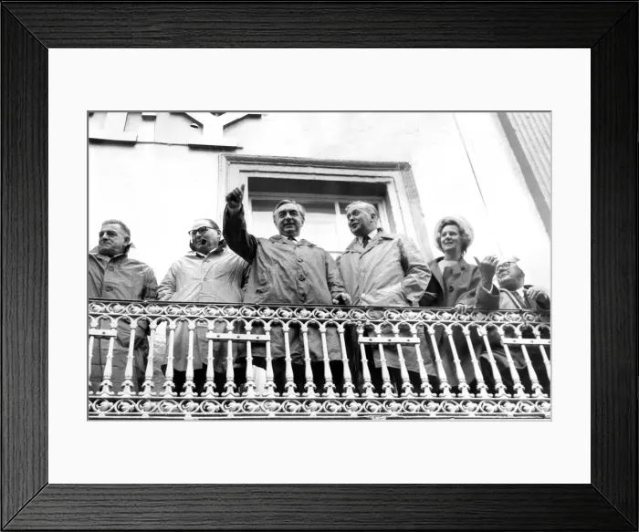 Framed Print : Durham Miners Gala - Harold Wilson watches the crowd Framed Print : Durham Miners Gala - Harold Wilson watches the crowd