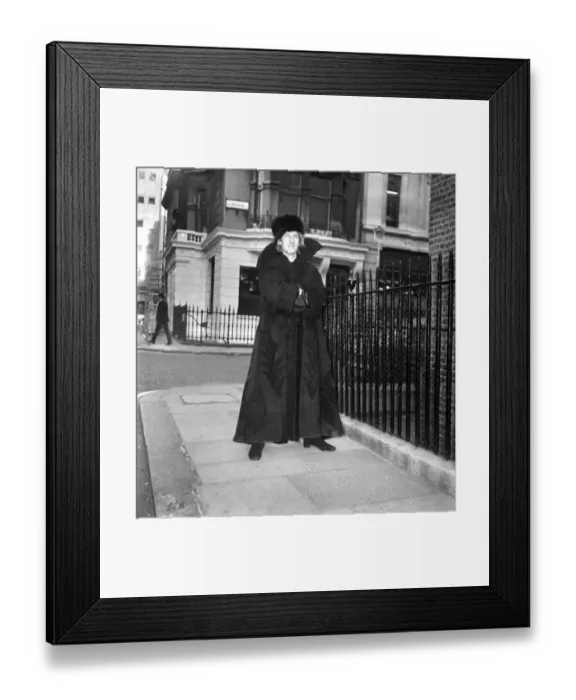 Framed Print : People Men Humour. Fashion Clothing. Mr. Fish wearing a full-length leather maxi coat Framed Print : People Men Humour. Fashion Clothing. Mr. Fish wearing a full-length leather maxi coat