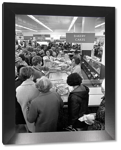Food: Industrial Disputes: Scores of shoppers line the counter at Lewis