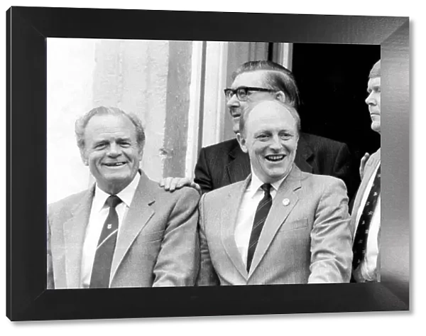 Durham Miners Gala - Neil Kinnock with Ron Todd, Mick McGahey and David Hopper