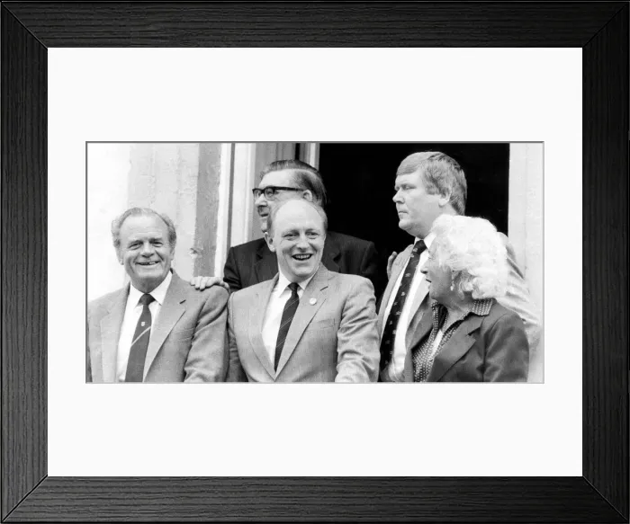 Framed Print : Durham Miners Gala - Neil Kinnock with Ron Todd, Mick McGahey and David Hopper Framed Print : Durham Miners Gala - Neil Kinnock with Ron Todd, Mick McGahey and David Hopper