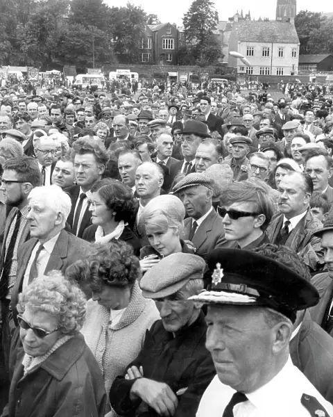 Durham Miners Gala - The crowd listen to the speeches