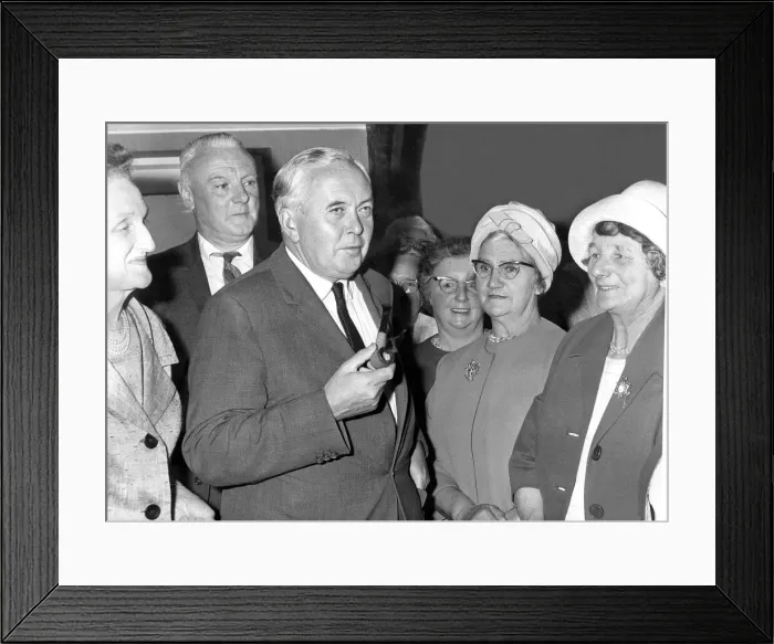 Framed Print : Durham Miners Gala - Harold Wilson at a pre-gala gathering in Chester-le-Street Framed Print : Durham Miners Gala - Harold Wilson at a pre-gala gathering in Chester-le-Street