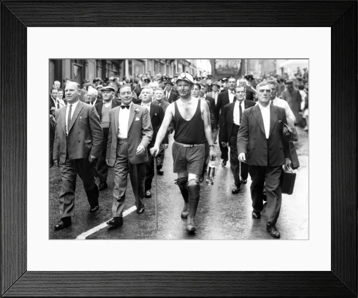 Framed Print : Durham Miners Gala - Contrasts in dress - some in suits