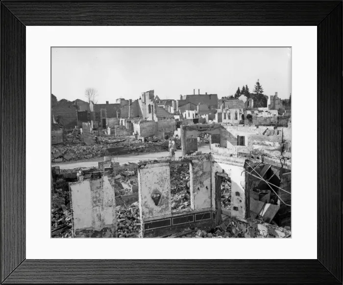 Framed Print : The town of Revigny destroyed by the Germans during the fighting on the Eastern flank of Framed Print : The town of Revigny destroyed by the Germans during the fighting on the Eastern flank of