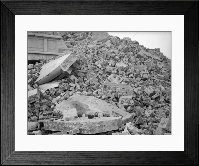 Framed Print : The remains of a residential villa near Dunkirk, northern France which was blown during Framed Print : The remains of a residential villa near Dunkirk, northern France which was blown during