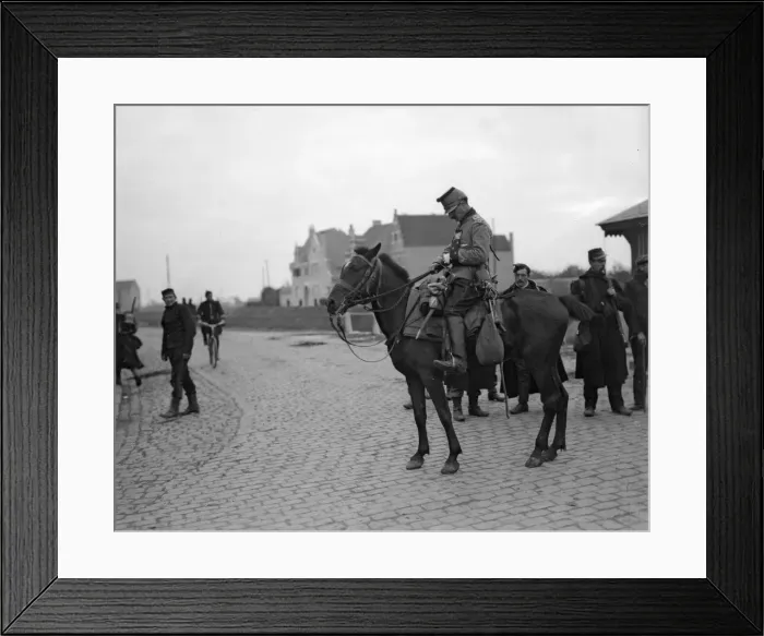 Framed Print : Wounded French officers photographed as he was riding at the head of his men Framed Print : Wounded French officers photographed as he was riding at the head of his men