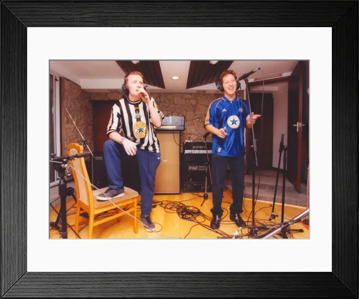 Framed Print : Stephen Halliday, left, and Paul Martin of North East band Cryin Framed Print : Stephen Halliday, left, and Paul Martin of North East band Cryin