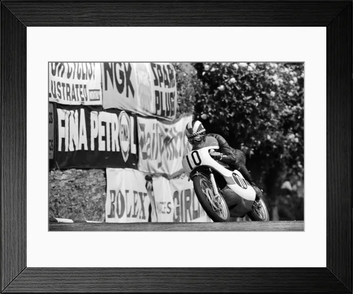 Framed Print : Isle of Man TT Races -Junior 125cc Event. Phil Read at Governers Bridge Framed Print : Isle of Man TT Races -Junior 125cc Event. Phil Read at Governers Bridge