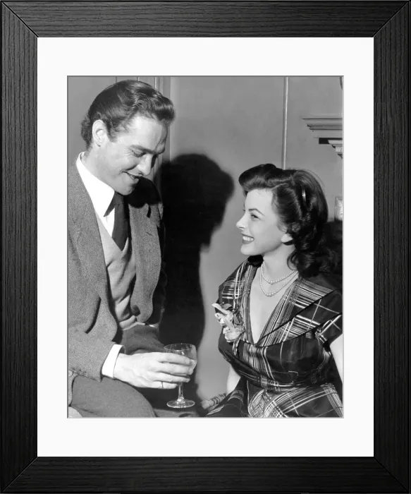 Framed Print : Richard Todd pictured with Joan Rice, who will play his leading lady in the new Walt Framed Print : Richard Todd pictured with Joan Rice, who will play his leading lady in the new Walt