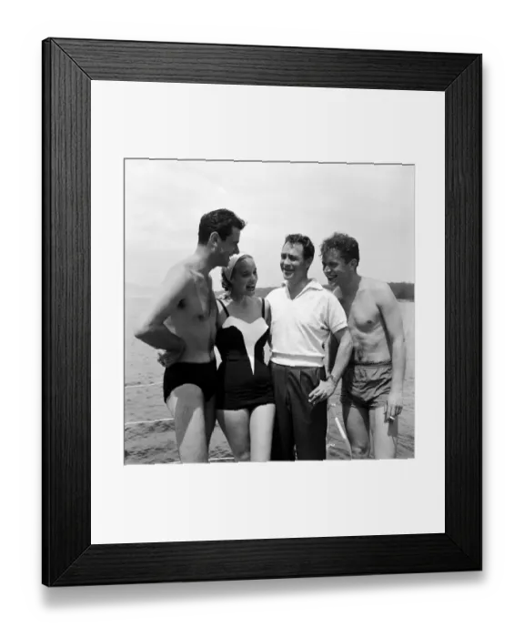 Framed Print : Actor Richard Todd with friends at Cannes Film Festival in 1959 Framed Print : Actor Richard Todd with friends at Cannes Film Festival in 1959