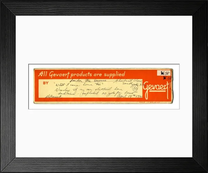 Framed Print : Cover containing Daily Mirror negatives from Second World War Framed Print : Cover containing Daily Mirror negatives from Second World War
