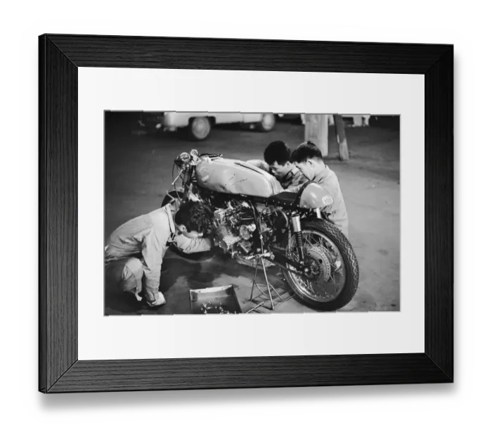 Framed Print : Honda TT Motorcycle Camp. 29th June 1965