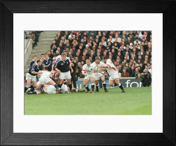 Framed Print : Calcutta Cup Five Nations. England 24 v. Scotland 21 at Twickenham Framed Print : Calcutta Cup Five Nations. England 24 v. Scotland 21 at Twickenham