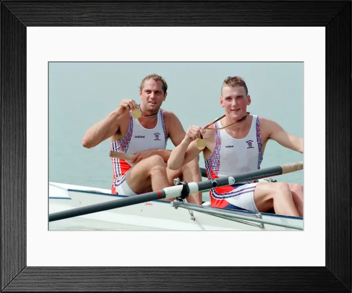Framed Print : 1992 Olympic Games in Barcelona, Spain. Rowing. Steve Redgrave
