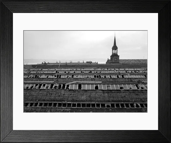 Framed Print : Industrial Decay: The site of the Baxter Brothers factory in Dundee which is to be Framed Print : Industrial Decay: The site of the Baxter Brothers factory in Dundee which is to be