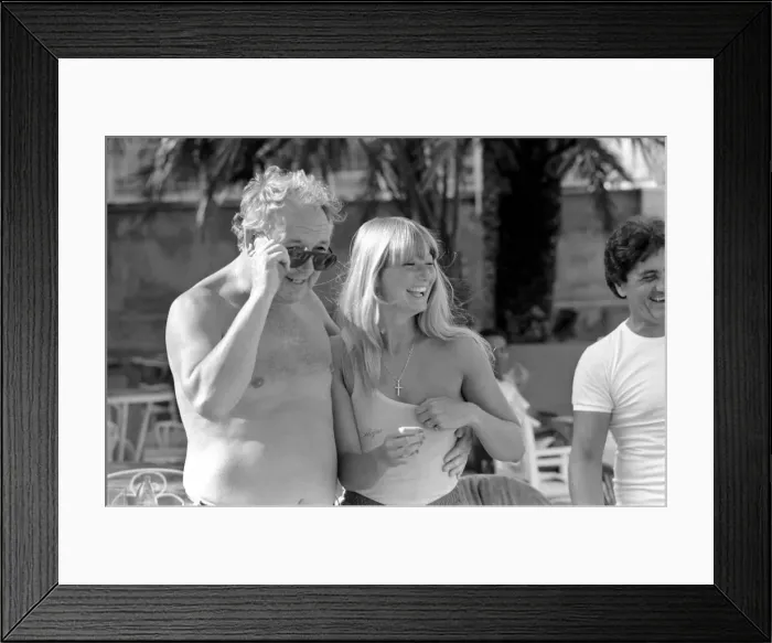 Framed Print : Freddie Laker on his motor cruiser of Majorca. 81-03733-008 Framed Print : Freddie Laker on his motor cruiser of Majorca. 81-03733-008